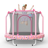 55inch Toddler Mini Trampoline Pink Printed