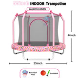 55inch Toddler Mini Trampoline Pink Printed
