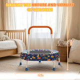 28inch Mini Toddler Trampoline Blue Printed