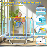 55inch Toddler Mini Trampoline Blue Printed