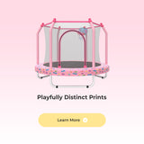 55inch Toddler Mini Trampoline Pink Printed