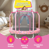 55inch Toddler Mini Trampoline Pink Printed